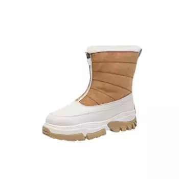 Зимние ботинки женские Abcfjg, цвет 207 brown cow suede + waterproof cowhide upper