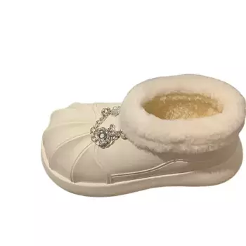 Зимние ботинки женские Abcfjg, цвет White - Crystal bear