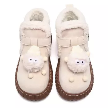 Зимние ботинки женские Abcio, цвет Brown Fleece-lined