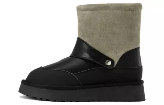 Зимние ботинки женские Aokang, цвет Black khaki green