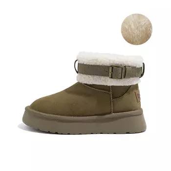 Зимние ботинки женские армейские зеленый Huanqiu