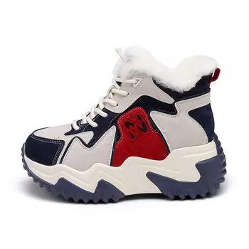 Зимние ботинки женские Baijihong, цвет Red blue (thick velvet)