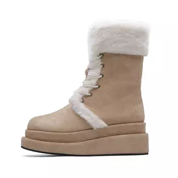 Зимние ботинки женские бежевый Ourcover