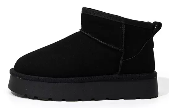 Зимние ботинки женские черные Feiyue