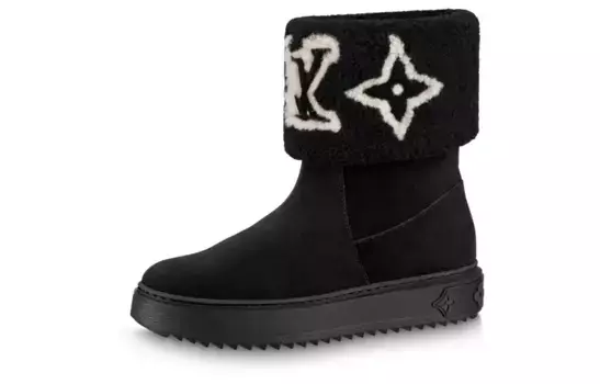 Зимние ботинки женские черные Louis Vuitton