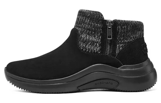 Зимние ботинки женские черные Skechers