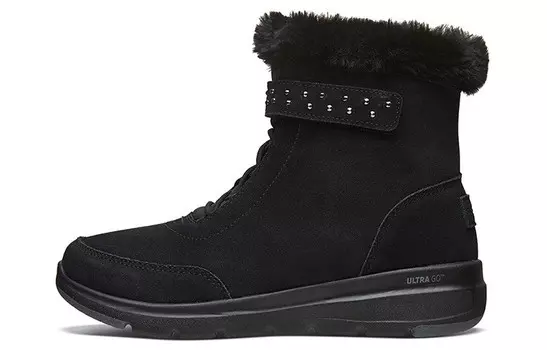 Зимние ботинки женские черные Skechers