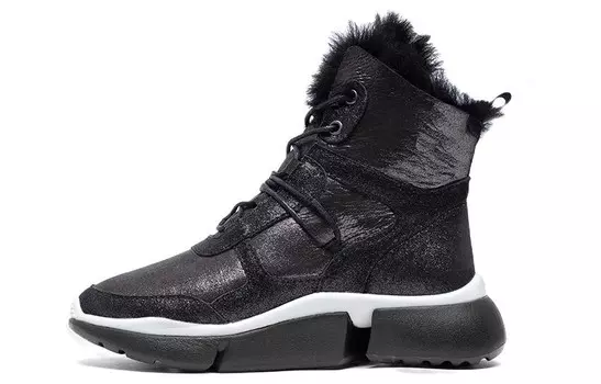 Зимние ботинки женские черный Au&Mu