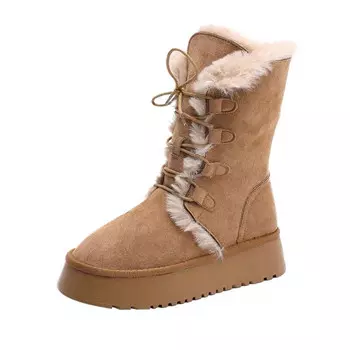 Зимние ботинки женские хаки Mxgm