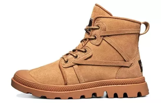 Зимние ботинки женские каштановые Au&Mu