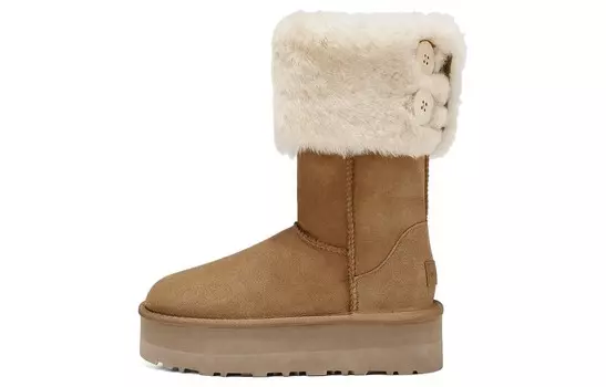 Зимние ботинки женские каштановые Bosssunwen, цвет Chestnut