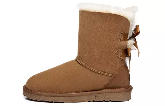 Зимние ботинки женские каштановые Everau