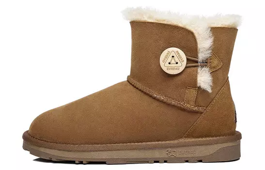 Зимние ботинки женские каштановые Everau