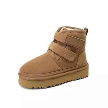 Зимние ботинки женские каштановые Mo Lin, цвет Chestnut