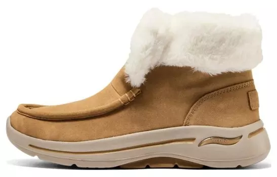 Зимние ботинки женские каштановые Skechers