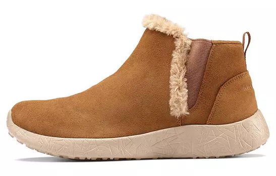 Зимние ботинки женские каштановые Skechers