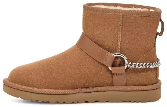 Зимние ботинки женские каштановые Ugg