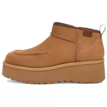 Зимние ботинки женские каштановые Ugg