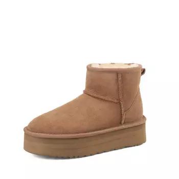 Зимние ботинки женские каштановые Zi Xiao, цвет Chestnut