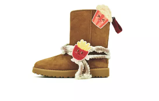 Зимние ботинки женские коричневые Ugg