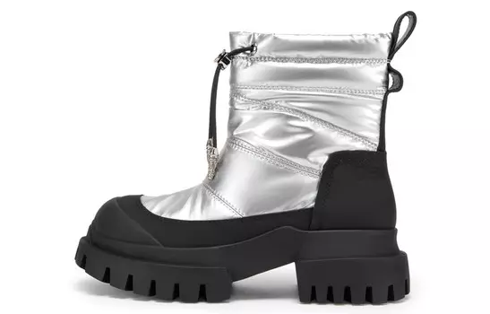 Зимние ботинки женские Mio, цвет Silver/Black