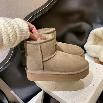 Зимние ботинки женские Mo Lin, коричневый