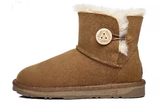 Зимние ботинки женские низкие каштановые Everau