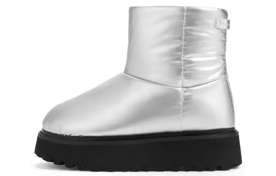 Зимние ботинки женские серебристые Charles&Keith