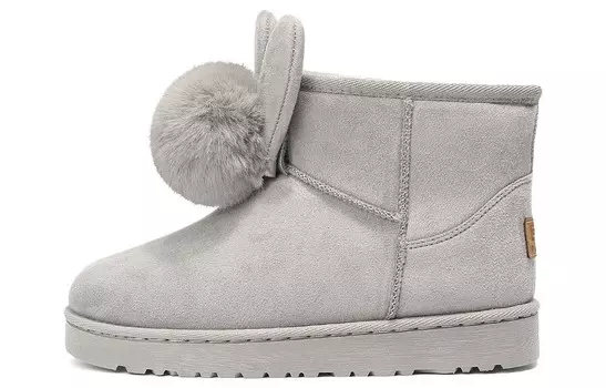 Зимние ботинки женские серо-бежевый Warrior