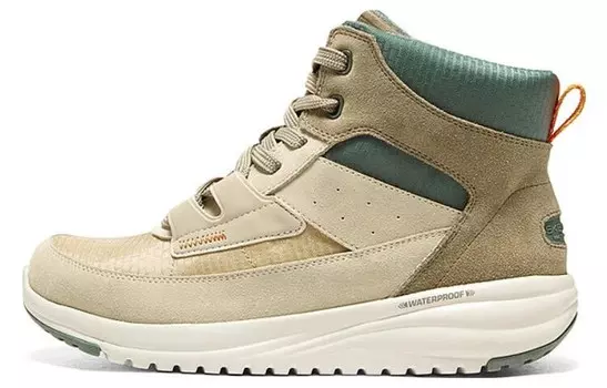 Зимние ботинки женские серо-коричневые Skechers