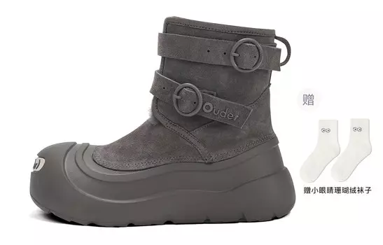Зимние ботинки женские серые Ouder