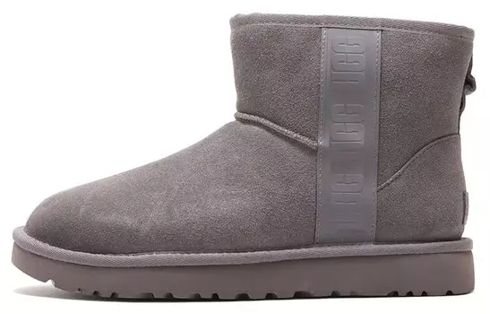 Зимние ботинки женские серые Ugg