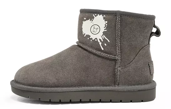 Зимние ботинки женские серый Eblan