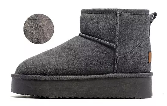 Зимние ботинки женские серый Paul Frank