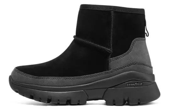Зимние ботинки женские среднего размера черного цвета Skechers