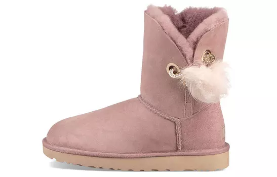 Зимние ботинки женские, среднего размера, розовые Ugg
