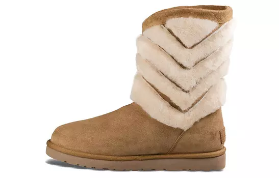 Зимние ботинки женские средней высоты, каштановые, многоцветные Ugg