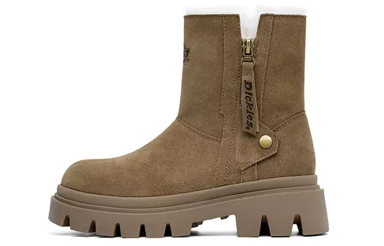 Зимние ботинки женские светло-коричневые/армейские зеленые Dickies