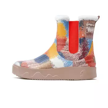 Зимние ботинки женские U.In, цвет Colorful parrots