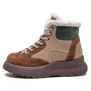 Зимние ботинки женские Yao Qia, коричневый