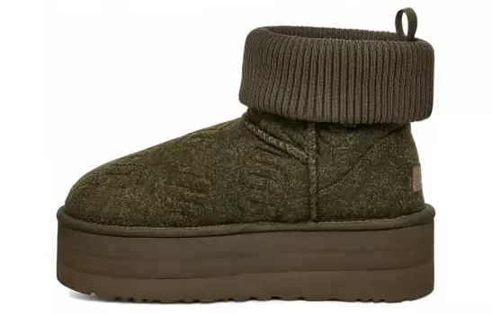 Зимние ботинки женские зеленые Ugg