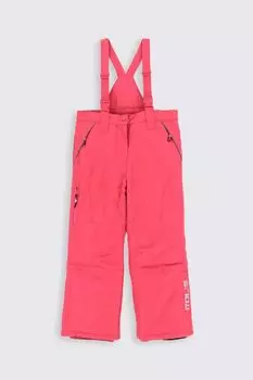 Зимние брюки Coccodrillo лыжи цвета фуксии с подтяжками