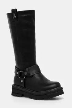 Зимние кожаные ботинки для детей Patrizia Pepe, черный