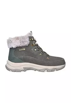 Зимние непромокаемые женские ботильоны на подкладке SKECHERS, цвет Olv Olive Suede/ D