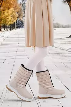 Зимние сапоги для девочек на молнии Arz 2325 KKO KDS, бежевый