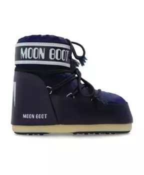 Зимние сапоги из нейлона с низким логотипом Moon Boot, синий