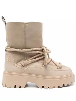 Зимние сапоги из овчины Tommy Hilfiger, нейтральный цвет