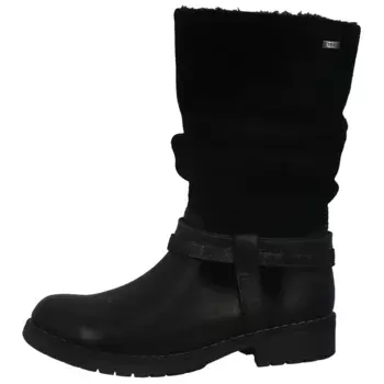 Зимние сапоги Лурчи «Лиа-ТЕКС», блочный каблук, сапоги на длинном голенище, зимние сапоги со складками на голенище Lurchi, черный