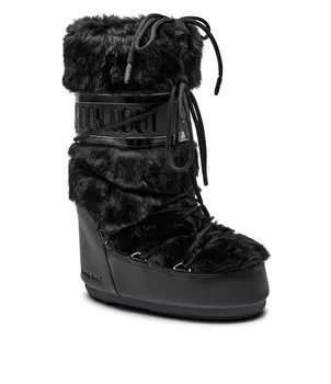 Зимние сапоги Moon Boot ICON FAUX FUR, черный