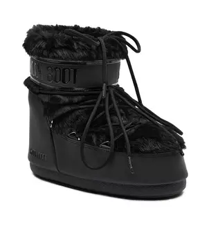 Зимние сапоги Moon Boot ICON LOW FAUX FUR, черный